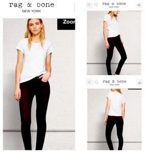 Rag & Bone Distressed Wine Skinny Jean size 27